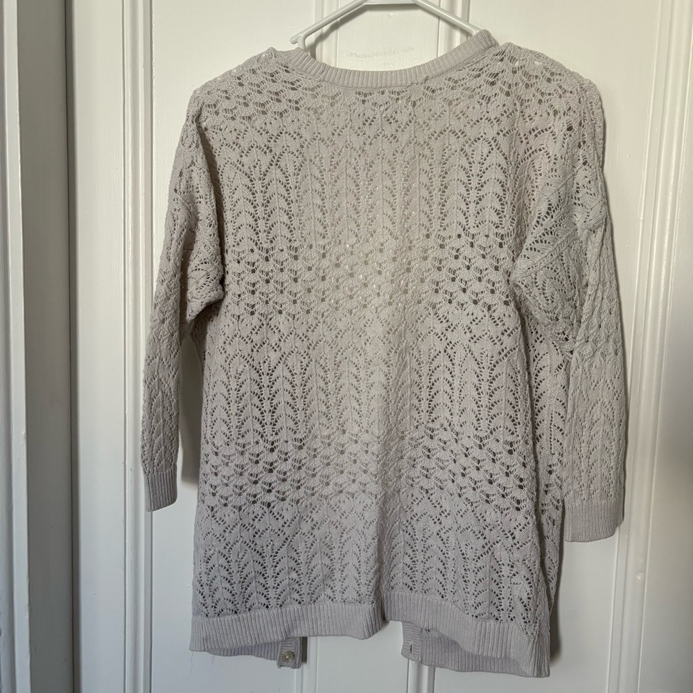 Gilly Hicks Cardigan Sweater with Open Knit Design - Picture 5 of 7